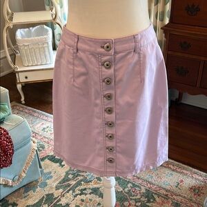 Lavender Button-Front Skirt